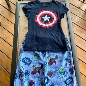 MARVEL 🌟 2/$25 Tshirt and pajama pants